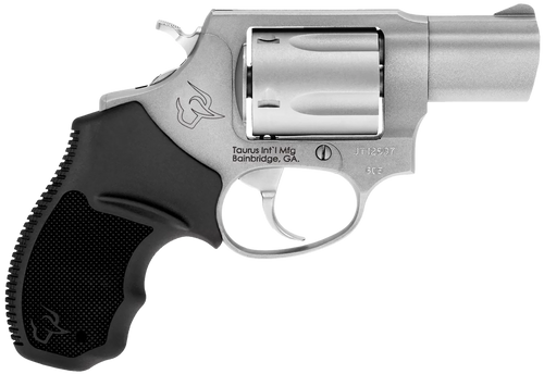 Taurus 2-605029 605  Small 357 Mag/38 Special +P 5 Shot 2" Matte Stainless Steel Barrel, Cylinder & Frame, Black Finger Grooved Rubber Grip, Transfer Bar Safety, Exposed Hammer