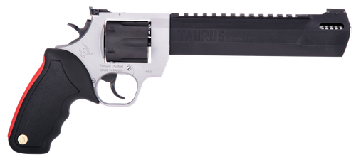 Taurus 2-440085RH Raging Hunter  44 Rem Mag 6rd 8.37" Black Stainless Steel Barrel Matte Black Oxide Cylinder Matte Stainless Steel Frame Black Rubber with Integrated Red Cushion Insert Grip