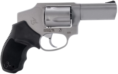 Taurus 2-850139 850  Small 38 Special 5 Shot 3" Matte Stainless Steel Barrel & Cylinder, Matte Stainless Steel Frame, Black Rubber Grip, Transfer Bar Safety, Concealed Hammer