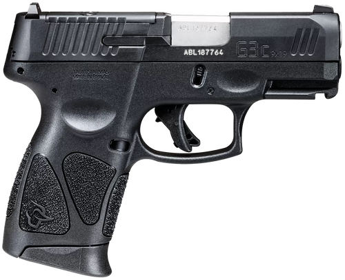 Taurus 1G3CP93110 G3C  9mm Luger 10+1 3.26" Matte Stainless Steel Barrel, Matte Black Tenifer Optic Cut/Serrated Slide, Black Polymer Frame w/Picatinny Rail, Black Polymer Grips