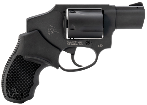Taurus 2-650121 650  Small 357 Mag/38 Special +P 5 Shot 2" Matte Black Alloy Steel Barrel, Cylinder & Frame, Black Rubber Grip, Transfer Bar Safety, Concealed Hammer