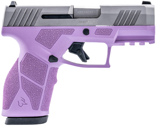 Taurus 1-GX2939LP-10 GX2  9mm Luger 10+1 3.37" Matte Stainless Steel Barrel, Matte Serrated Stainless Steel Slide, Light Purple Polymer Frame w/Picatinny Rail, Polymer Grip