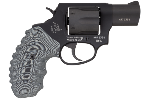 Taurus 2856021ULVZ13 856 Ultra-Lite 38 Special +P Caliber with 2" Matte Black Finish Barrel, 6rd Capacity Matte Black Finish Cylinder, Matte Black Anodized Finish Aluminum Frame & Gray VZ Cyclone Grip