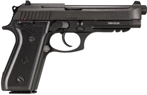 Taurus 1-920151-17 92  Full Size Frame 9mm Luger 17+1 5" Matte Black Stainless Steel Barrel, Serrated Steel Slide, Black Anodized Aluminum Frame w/Picatinny Rail, Black Rubber Grip, Right Hand