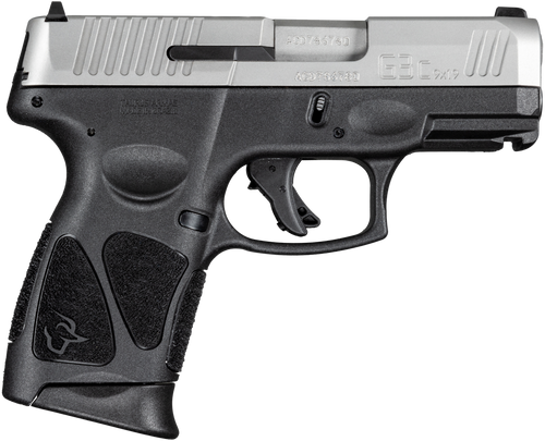 Taurus 1G3C939 G3C  Compact Frame 9mm Luger 12+1 3.26" Matte Stainless Steel Barrel, Matte Serrated Stainless Steel Slide, Black Polymer Frame w/Picatinny Rail, Black Polymer Grip, Right Hand