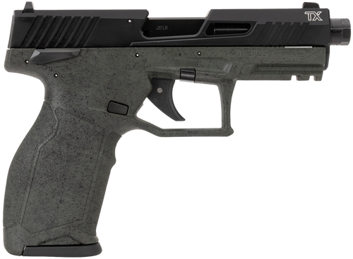 Taurus 12TX22141SP2 TX22 Gen 2 Full Size Frame 22 LR 16+1/22+1 4.60" Threaded Barrel, Serrated Slide, Adjustable Rear Sight, Polymer Frame w/Picatinny Rail