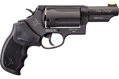 Taurus 2-441031T Judge  Compact 45 Colt (Long Colt)/410 Bore 5 Shot 3" Matte Black Oxide Alloy Steel Barrel, Cylinder & Frame, Black Rubber Grip, Transfer Bar Safety, Exposed Hammer