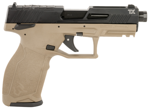 Taurus 1-2TX22P141F-10 TX22 T.O.R.O. 22 LR 10+1 4.60" Matte Black Threaded Barrel, Black Hard Coat Anodized Optic Ready/Serrated Slide, Flat Dark Earth Polymer Frame w/Picatinny Rail, Textured Grip