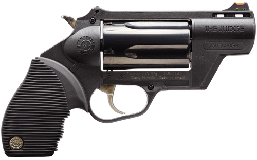 Taurus 2441021PFS Judge Public Defender 45 Colt (LC) Caliber or 2.50" 410 Gauge 5 Shot 2" Black Finish Barrel, Matte Black Oxide Finish Cylinder, Black Finish Polymer Frame & Black Rubber Grip