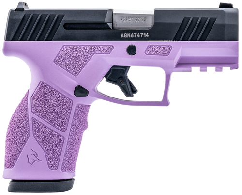 Taurus 1-GX2931LP GX2  9mm Luger 13+1 3.37" Matte Stainless Steel Barrel, Matte Black Serrated Stainless Steel Slide, Light Purple Polymer Frame w/Picatinny Rail, Polymer Grip