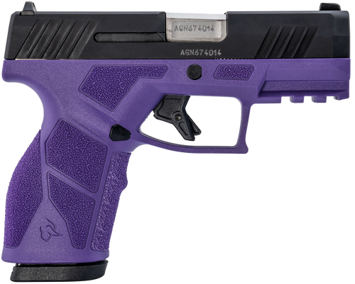 Taurus 1-GX2931DP GX2  9mm Luger 13+1 3.37" Matte Stainless Steel Barrel, Matte Black Serrated Stainless Steel Slide, Dark Purple Polymer Frame w/Picatinny Rail, Polymer Grip