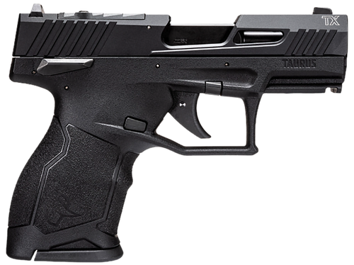 Taurus 1TX2213110 TX22C  Compact 22 LR 10+1 3.60" Matte Black Steel Barrel, Black Hard Coat Anodized Serrated Aluminum Slide, Black Polymer Frame w/Picatinny Rail Black Polymer Grips