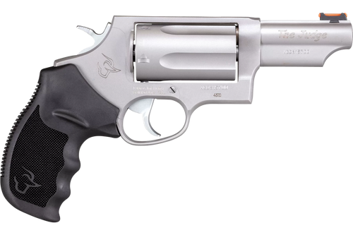 Taurus 2-441039T Judge  Compact 45 Colt (Long Colt)/410 Bore 5rd Shot 3" Matte Stainless Steel Barrel, Cylinder & Frame, Black Ribber Grip, Transfer Bar Safety, Exposed Hammer