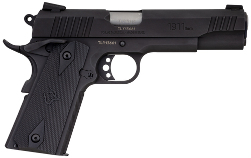 Taurus 11911019MM 1911  9mm Luger 9+1 5" Barrel, Matte Black Finish Beavertail Frame, Serrated Matte Black Steel Slide & Checkered Polymer Grip Includes Magazine