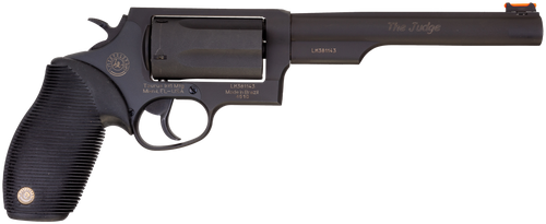 Taurus 2-441061T Judge  Compact 45 Colt (Long Colt) 410 Bore 5 Shot 6.50" Matte Black Oxide Alloy Steel Barrel, Cylinder & Frame, Black Rubber Grip, Transfer Bar Safety, Exposed Hammer