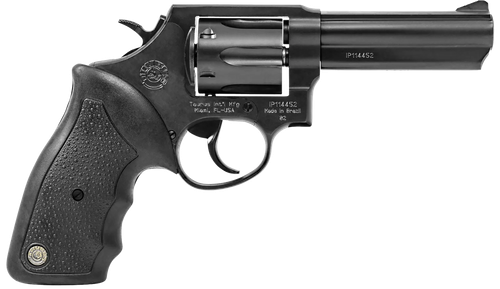 Taurus 2-820041 82  Medium 38 Special +P 6 Shot 4" Matte Black Oxide Alloy Steel Barrel, Cylinder & Frame, Black Finger Grooved Rubber Grip, Transfer Bar Safety, Exposed Hammer