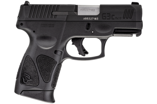 Taurus 1G3C9312X12 G3C  Compact Frame 9mm Luger 12+1 3.26" Matte Stainless Steel Barrel, Matte Black Tenifer Serrated Steel Slide, Black Polymer Frame w/Picatinny Rail, Black Polymer Grip, Right Hand