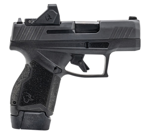 Taurus 1-GX4MP931-10RD GX4 w/Optic Micro-Compact 9mm Luger 10+1 3.06" Satin Black DLC Barrel, Black Gas Nitride Alloy Steel Serrated w/Optic Slide, Black Stainless Steel Frame, Textured Grip, Viridian