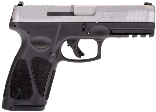 Taurus 1G3B94910 G3  Full Size Frame 9mm Luger 10+1 4" Matte Stainless Steel Barrel, Matte Serrated Stainless Steel Slide, Black Polymer Frame w/Picatinny Rail, Black Polymer Grip, Right Hand