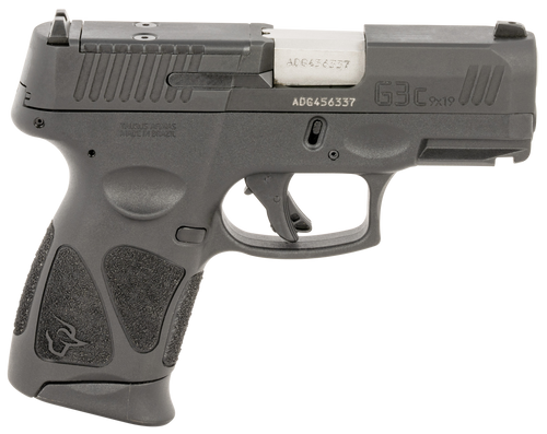 Taurus 1G3CP9312X12 G3C  9mm Luger 12+1 3.26" Matte Stainless Steel Barrel, Matte Black Tenifer Optic Cut/Serrated Slide, Black Polymer Frame w/Picatinny Rail, Black Polymer Grips