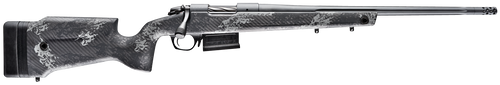 Bergara Rifles B14S752 B-14 Crest 6.5 Creedmoor 3+1 20" Fluted/Threaded, Sniper Gray Cerakote Barrel/Rec, Monte Carlo Carbon Fiber Stock with Black & Gray Splatter, Omni Muzzle Brake