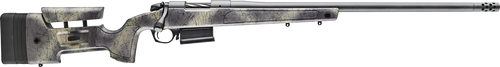 Bergara Rifles B14LM3613 B-14 Wilderness HMR 7mm PRC 5+1 24" Threaded, Sniper Gray Cerakote Barrel/Rec, Adj. SoftTouch Woodland Camo Stock with Mini-Chassis, Omni Muzzle Brake