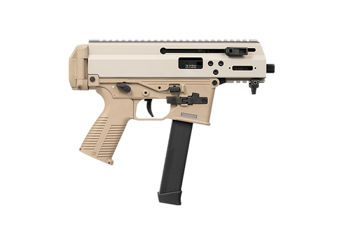 B&T Firearms BT-36045-G-CT APC 9K Pro 9mm Luger 33+1 25.50" Black Barrel, M-LOK Handguard, Coyote Tan Cerakote Picatinny Rail Receiver, M4 Compatible Grip