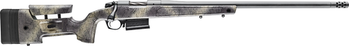 Bergara Rifles B14S382 B-14 Wilderness HMR 6.5 Creedmoor 5+1 24" Threaded, Sniper Gray Cerakote Barrel/Rec, Adj. SoftTouch Woodland Camo Stock with Mini-Chassis, Omni Muzzle Brake
