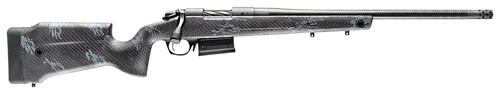 Bergara Rifles B14LM7513CF B-14 Crest 7mm PRC 5+1 22" Sniper Gray Cerakote #5 Contour Threaded Barrel, Sniper Gray Cerakote Steel Receiver, Black & Gray Sponge Fixed Carbon Fiber Stock
