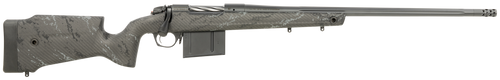 Bergara Rifles B14LM7513 B-14 Crest 7mm PRC 5+1 22" Fluted/Threaded, Sniper Gray Cerakote Barrel/Rec, Monte Carlo Carbon Fiber Stock with Black & Gray Splatter, Omni Muzzle Brake