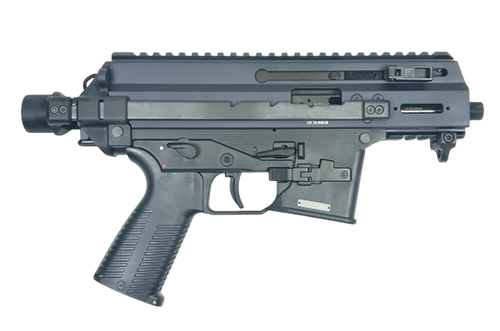 B&T Firearms BT36176502G APC 9K 9mm Luger 33+1 4.30" Black Threaded Barrel, Black Aluminum/Polymer Frame, Picatinny Rail, Brace Adapter, Black Polymer Grip, Ambidextrous, Glock Mag Compatible