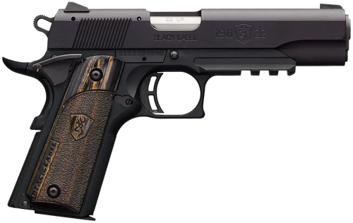 Browning 051816490 1911 Black Label Full Size Frame 22 LR 10+1, 4.25" Stainless Steel Barrel, Matte Black Serrated Slide & Polymer Frame w/Beavertail & Picatinny Rail