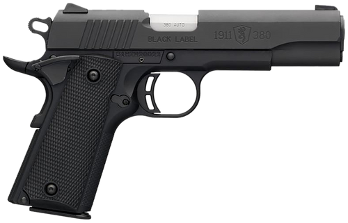 Browning 051904492 1911 Black Label Full Size Frame 380 ACP 8+1 4.25" Matte Stainless Steel Barrel, Serrated Steel Slide, Matte Black Polymer Frame w/Beavertail, Black Polymer Grip, Right Hand