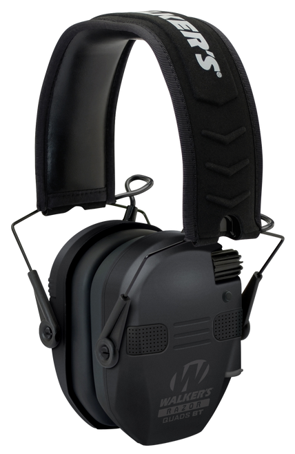 Walker's GWPRSEQMBT Razor Slim Electronic Muff 23 dB Over the Head Black Polymer