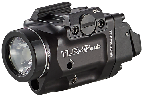 Streamlight 69411 TLR-8 Sub Gun Light with Red Laser  Black Anodized 500 Lumens White LED Glock 43X