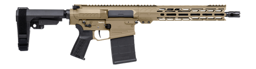 CMMG 33A030C-CT Banshee MK3 8.6 Blackout 20+1 12.50" Black Nitride Threaded Barrel, Coyote Tan Cerakote Aluminum Receiver w/Picatinny Rail, M-LOK Handguard, Black Polymer 6 Position Rip Brace, CMMG Ze