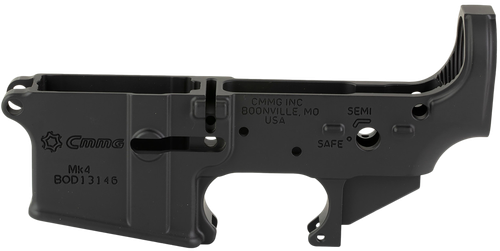 CMMG 55CA102AB Mk4 Lower Receiver Stripped, Armor Black Cerakote, Fits AR-15