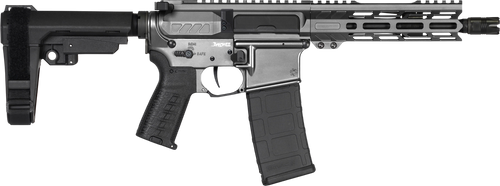 CMMG 30AF20ATNG Banshee Mk4 300 Blackout 30+1 8" Black Nitride Threaded Barrel, M-LOK Handguard, Tungsten Cerakote Aluminum Receiver w/Picatinny Rail, Black Polymer CMMG RipBrace, CMMG Zeroed Grip