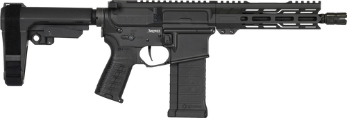 CMMG 54AE10FAB Banshee MK4 5.7x28mm 32+1, Black Nitride Medium Taper Threaded Barrel, EML 11" M-LOK Handguards, Black Armor Cerakote Aluminum Picatinny Rail Receiver, CMMG Zeroed Grips