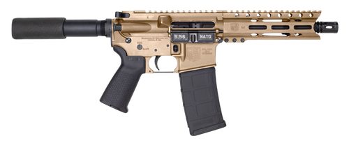 Diamondback DB1912K061 DB15 AR Pistol Carbine Length 5.56x45mm NATO 30+1 7" Heavy Barrel w/A2 Flash Hider, 6" M-Lok Handguard, Flat Dark Earth Buffer Tube Foam Pad Stock, Magpul MOE Grip