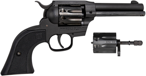 Diamondback DB0500A001 Sidekick  22 LR/22 WMR 9 Shot, 4.50" Black Cerakote Steel Barrel & Cylinder, Black Cerakote Zinc Alloy Frame Black Checkered Grips, Hammer Safety, Exposed Hammer
