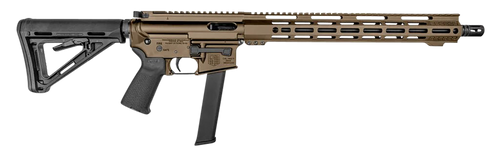 Diamondback DB1418P061 DB15  9mm Luger 32+1 16", FDE Rec/M-Lok Handgaurd, Carbon Lower, Black Magpul CTR Stock/K2 Grip, Flash Hider