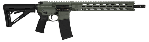 Diamondback DB1784K791 DB15 Obsidian 5.56 NATO 30+1 16" Black Nitride Threaded Barrel, Jungle Green Cerakote Picatinny Rail Aluminum Receiver, Magpul CTR Black Synthetic Stock & Magpul MOE K2 Grip