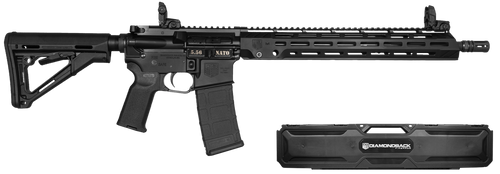 Diamondback DB1889K001 DB15 Knight's Armament 5.56 NATO 30+1 16" Phosphate Chrome Lined Threaded Barrel, Black Anodized Picatinny Rail Aluminum Receiver, Magpul CTR Synthetic Stock, Magpul MOE K2 Grip
