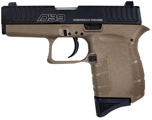 Diamondback DB0200P061 DB9 Gen4 Micro-Compact Frame 9mm Luger 6+1, 3.10" Stainless Steel Barrel, Black Nitride Serrated Stainless Steel Slide, Flat Dark Earth Polymer Frame & Grip