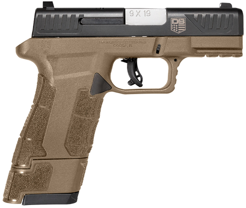 Diamondback DB0300P061 AM2  Sub-Compact Frame 9mm Luger 17+1, 3.50" Stainless Steel Barrel, Black Nitride Serrated Stainless Steel Slide, Flat Dark Earth Polymer Frame w/Picatinny Rail & Polymer Grip
