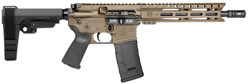 Diamondback DB1916B061 DB15  300 AAC 30+1 10" Flat Dark Earth Cerakote Heavy Barrel 9" M-LOK Handguard 7075-T6 Aluminum SBA3 Brace Magpul MOE Grip