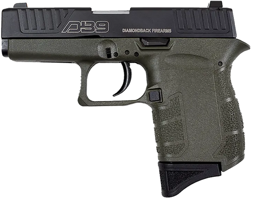Diamondback DB0200P101 DB9 Gen4 Micro-Compact Frame 9mm Luger 6+1, 3.10" Stainless Steel Barrel, Black Nitride Serrated Stainless Steel Slide, OD Green Polymer Frame & Grip