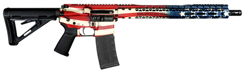 Black Rain Ordnance BROPATAMERICA Spec 15+ Patriot 5.56x45mm NATO 30+1 16", American Flag, 15" Slim M-LOK, Magpul Grip/Carbine Stock