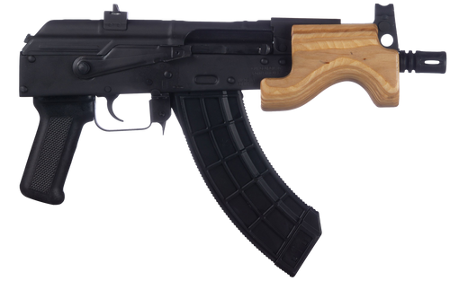 Century Arms HG2797N Draco Micro 7.62x39mm 30+1 6.25" Black Threaded Barrel, Black Steel Receiver, Black Polymer Grip, Right Hand, Includes Magazine